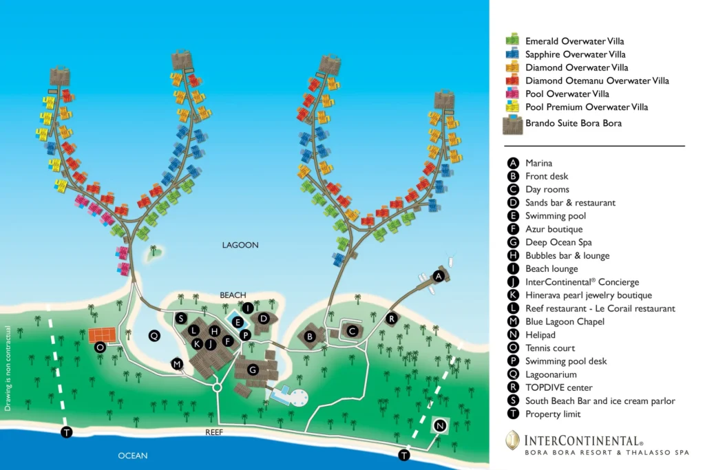InterContinental Bora Bora Resort & Thalasso Spa – resort map