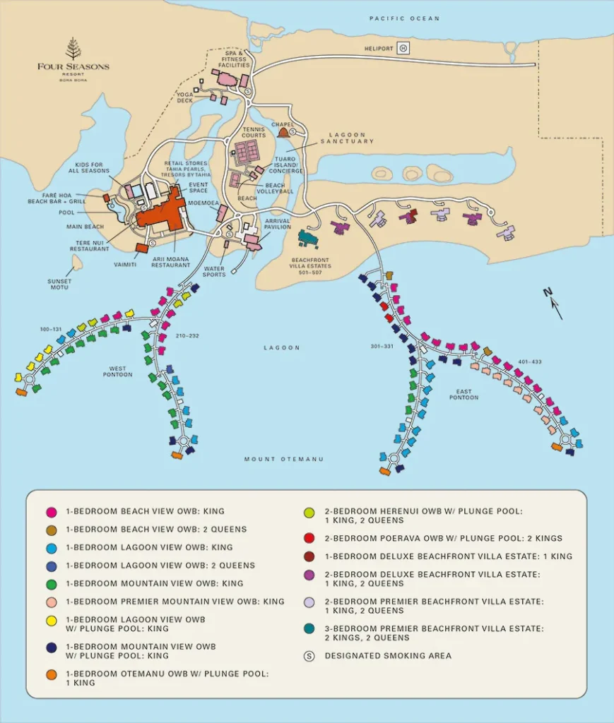 Four Seasons Resort Bora Bora – resort map