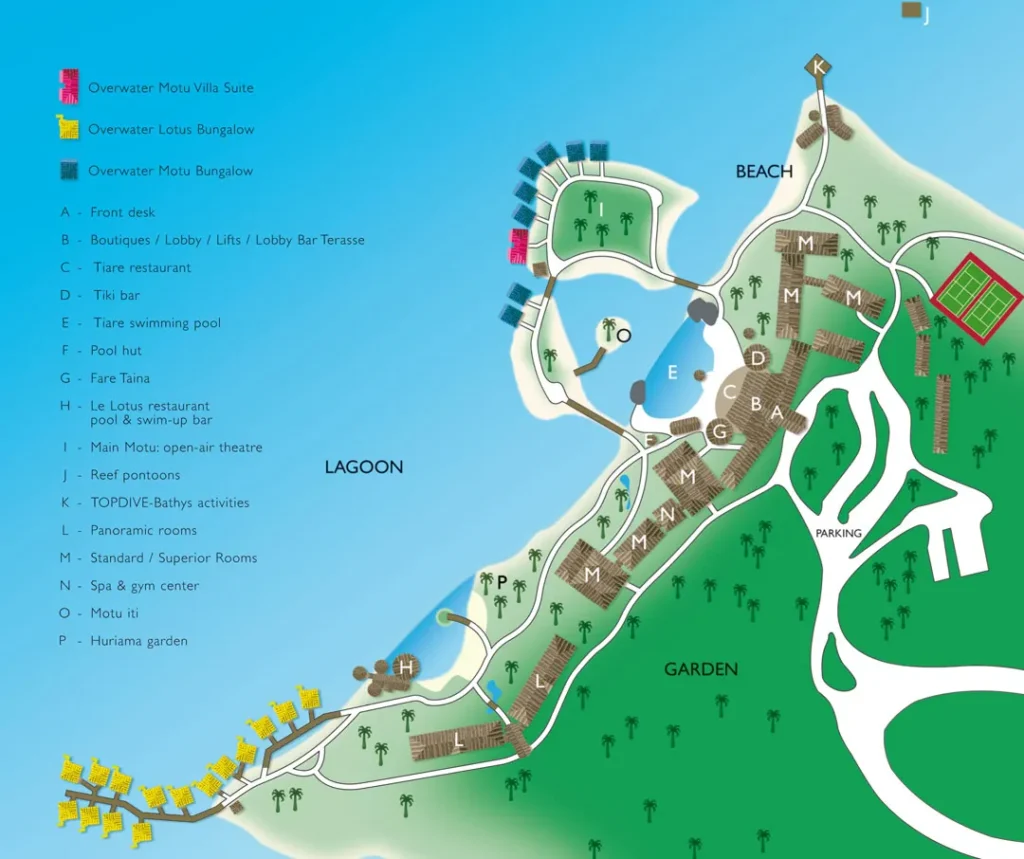InterContinental Tahiti Resort & Spa – resort map