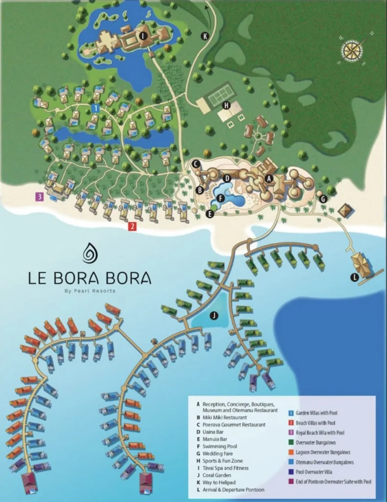 Le Bora Bora by Pearl Resorts – resort map