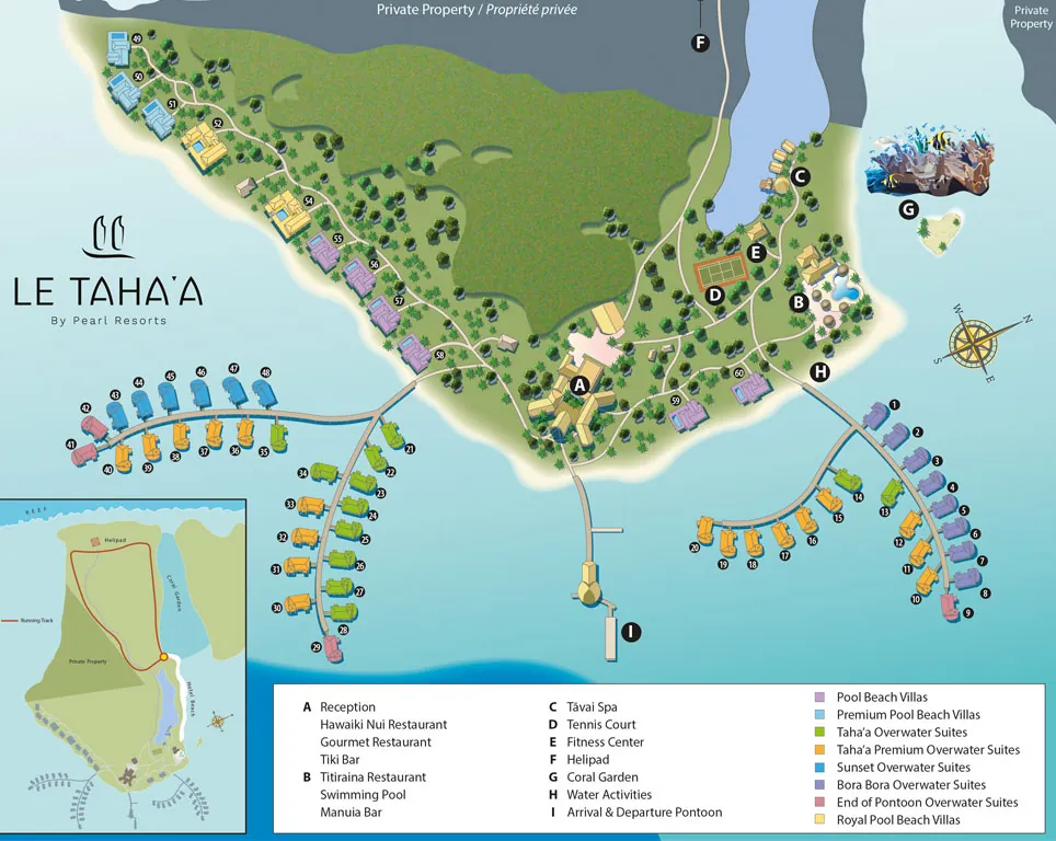 Le Taha'a by Pearl Resorts – resort map