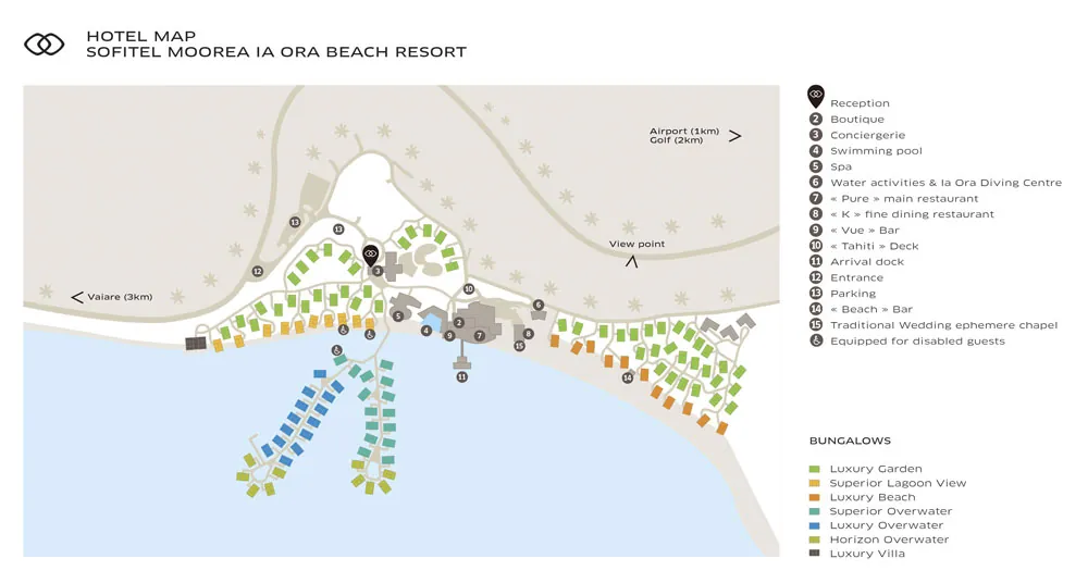 Sofitel Ia Ora Moorea Beach Resort – resort map