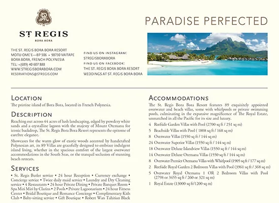 The St. Regis Bora Bora Resort