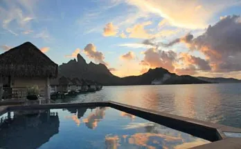 ps – a sunset from the Royal Overwater bungalow. in French Polynesia