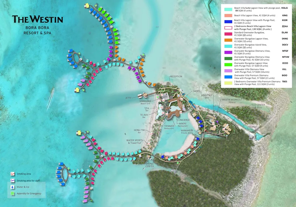 Westin Bora Bora – resort map