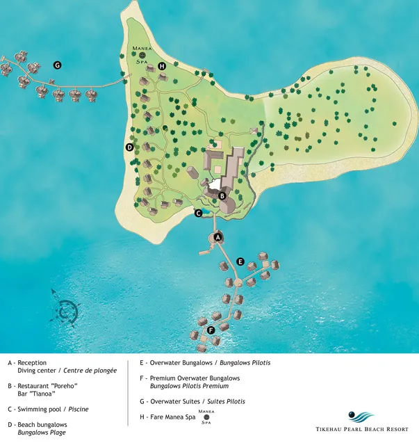 Tikehau Pearl Beach Resort – resort map